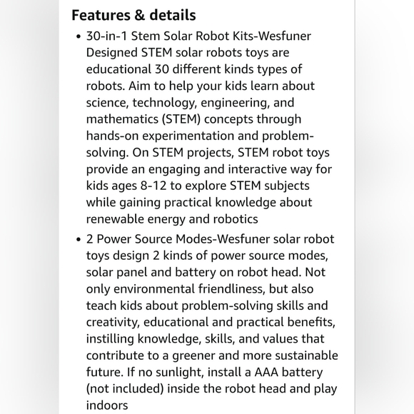 30 in 1 STEM Solar Robot kit - Picture 10 of 10